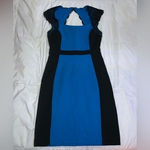 Women’s Nicole by Nicole Miller body con dress blue and black size small